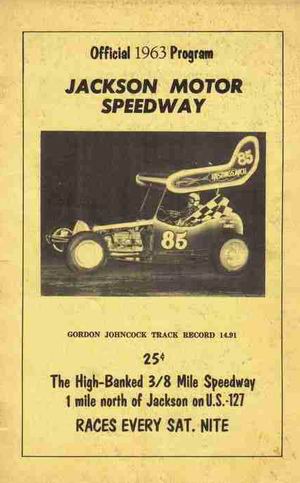 Jackson Motor Speedway - 1963 Program (newer photo)